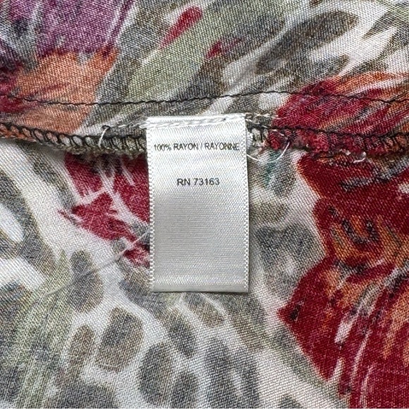 🌻 Flint & Moss Floral Leopard Sleeveless Sun Dress size Large Beach Boho - Picture 8 of 11